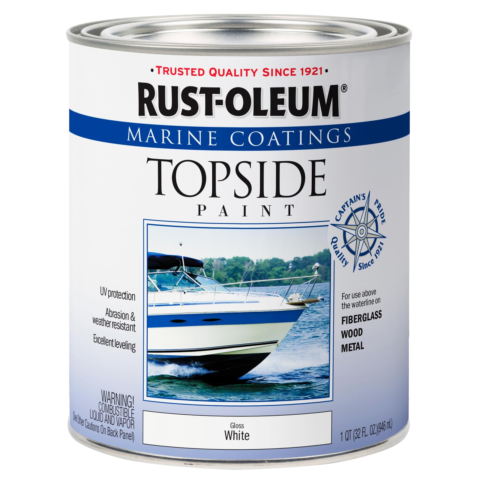 Marine Topside Paint Gloss White 1-Quart