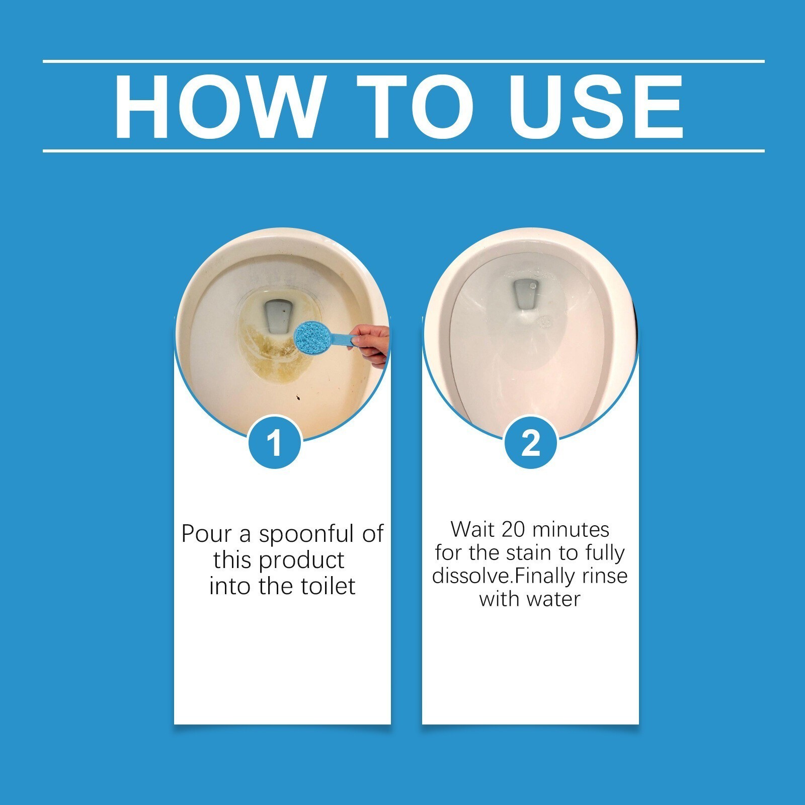 1-5x Splash Foam Toilet Bowl Stains Cleaner Powder 100g Remove Odor Stains Fresh