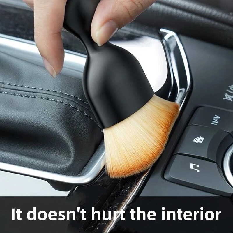 1Pc Car Interior Cleaning Soft Brush Instrument Panel Crevice Dust Removal Tool