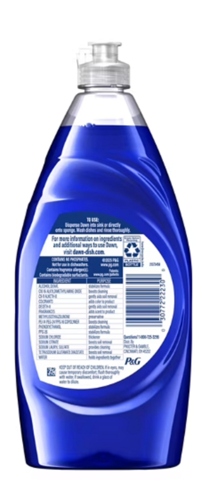 Dawn Platinum Dish Soap, Dishwashing Soap, Fresh Rain, 30 fl oz