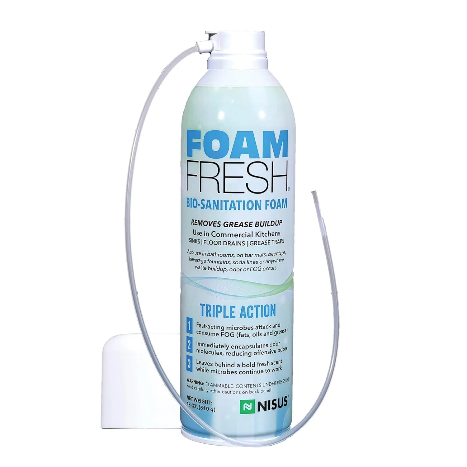 Foam-Fresh Bio Sanitation Foam, Removes Grease and Organic Buildup, Odor Control