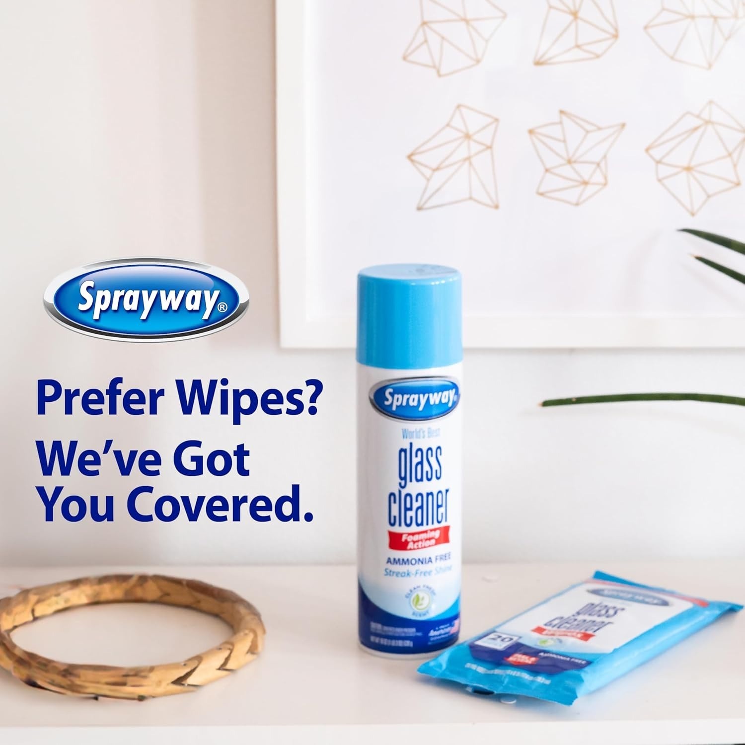 Sprayway Glass Cleaner Foaming Aerosol Spray, 19oz, Pack of 2 FREE SHIPPING