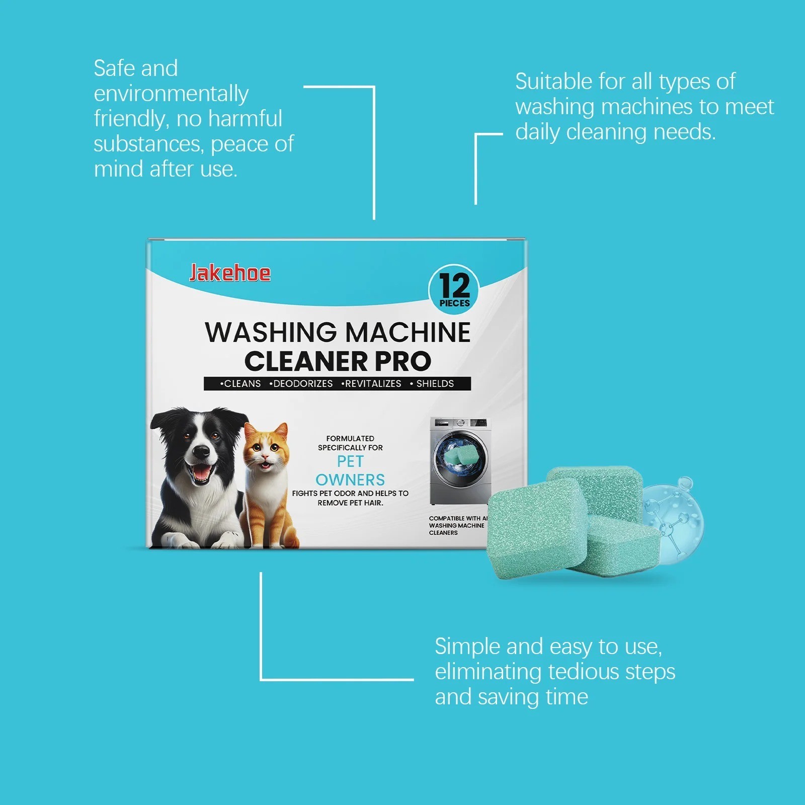 Uproot Clean Washing Machine Cleaner Tablets – 12 Pack