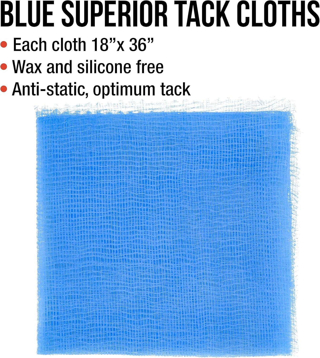 12 Pack Tack Cloth for Automotive & Wood Finishing