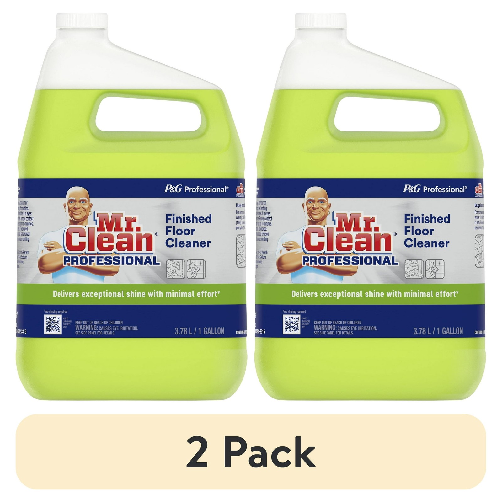 2 pack Mr. Clean Professional All Purpose Floor Cleaner, 1 Gallon