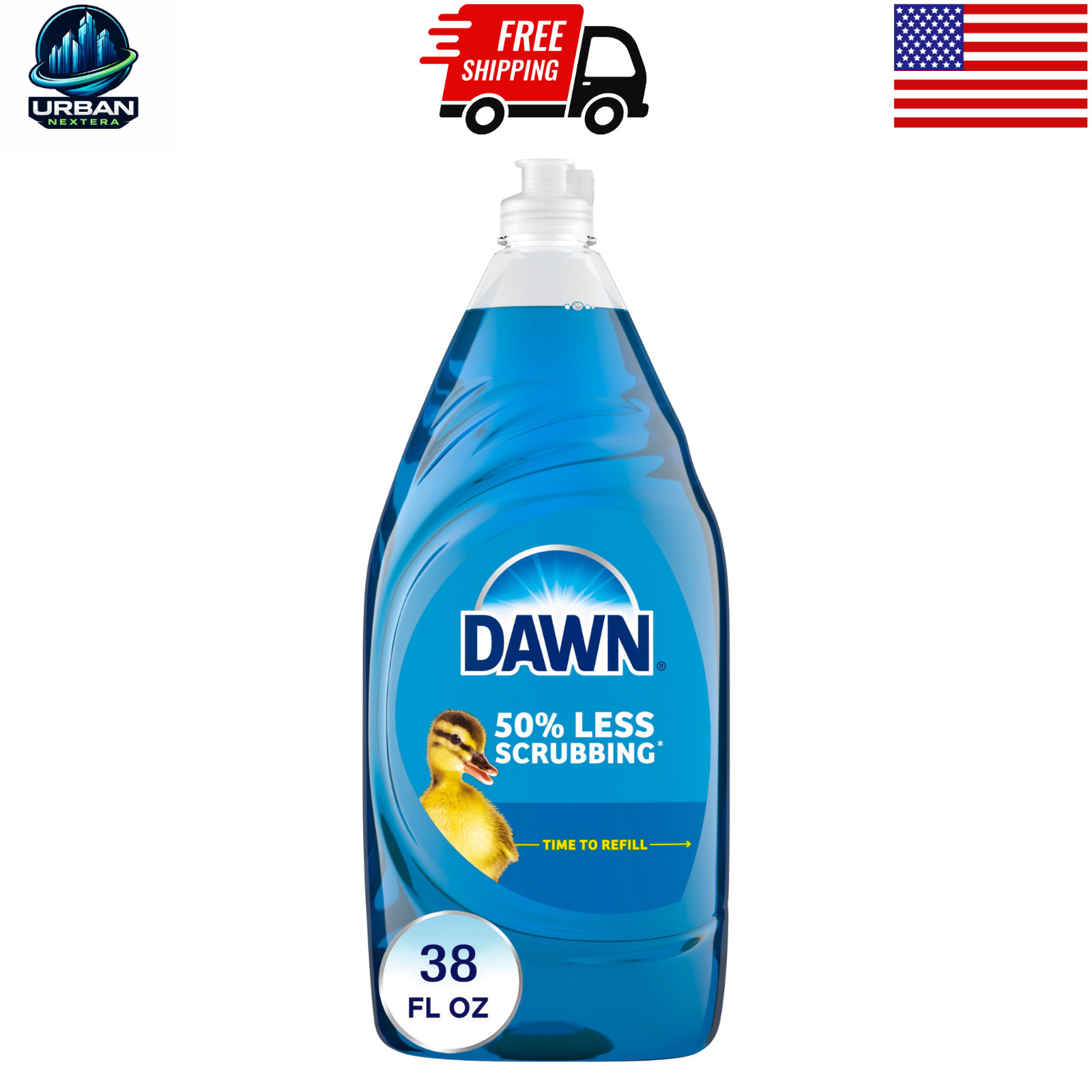 Dawn Ultra Dish Soap Original 38oz Liquid Dishwashing Detergent Grease Cleaner