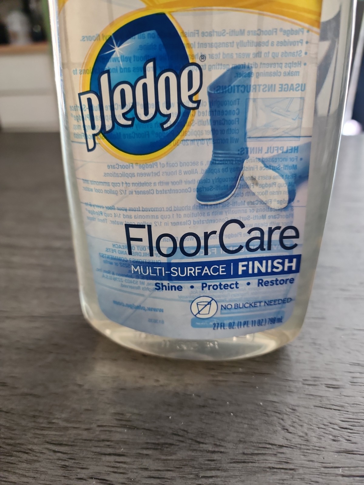 PLEDGE Floor Care Shine Protect Restore Multi Surface Finish 27 oz