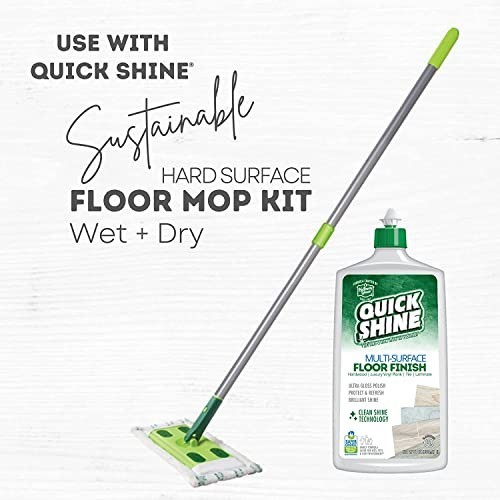 Quick Shine Floor Finish – 27 fl oz (Pack of 4) – High Gloss, Easy Application