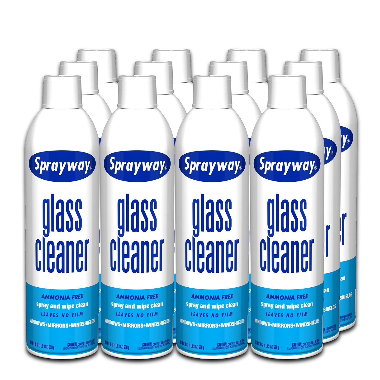 Heavy Duty Foam Cleaner 19 Oz Pack of 12 Ammonia Free Glass Cleaner