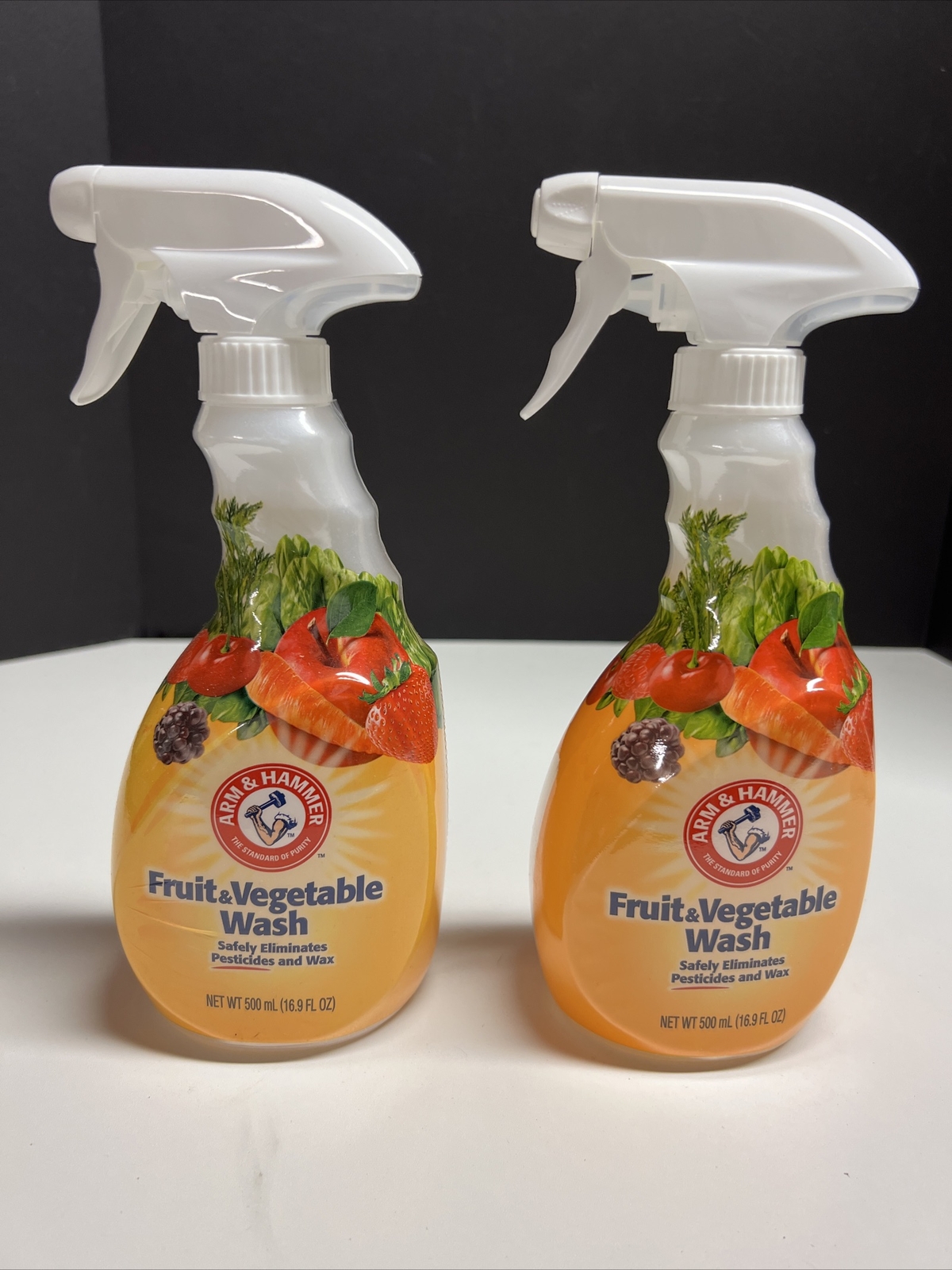 2-Arm & Hammer Fruit & Vegetable Wash, Produce Wash,Produce Cleaner, 16.9oz NEW