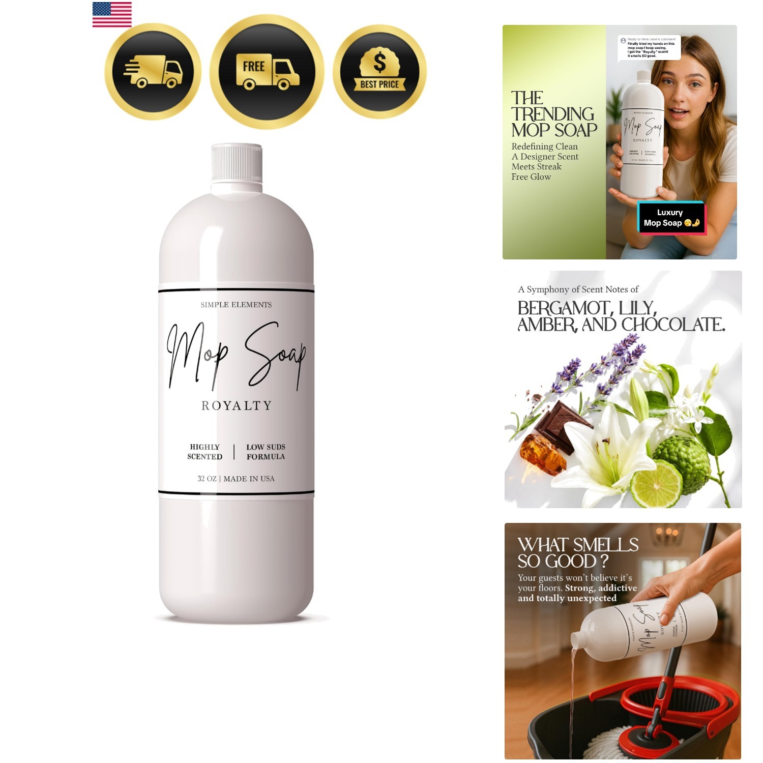 Mop Soap Highly Scented Fragrance, Long Lasting Luxury Floor Cleaner for Hard…