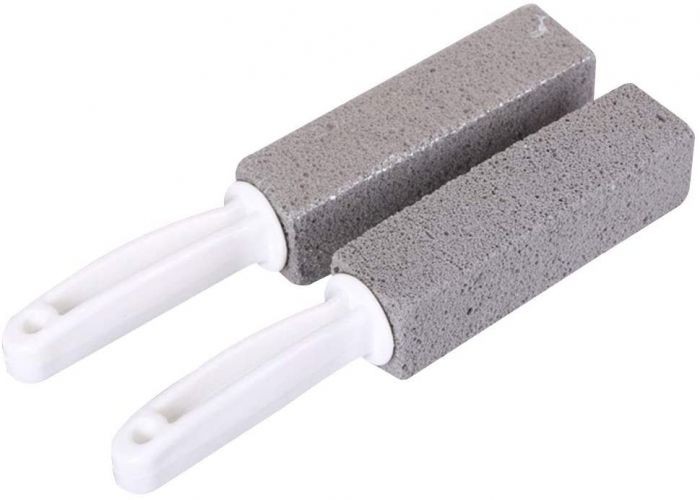 2 Pack Toilet Cleaner Stone with Handle, Easy Scrub for Tough Stains