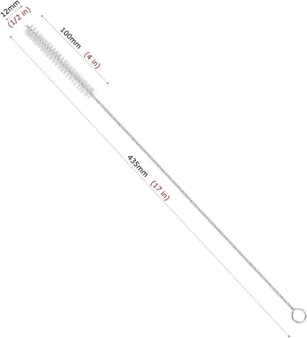 Gfdesign Drinking Straw Cleaning Brushes Set 17″ Extra Long 1/2″ Extra Wide Pipe