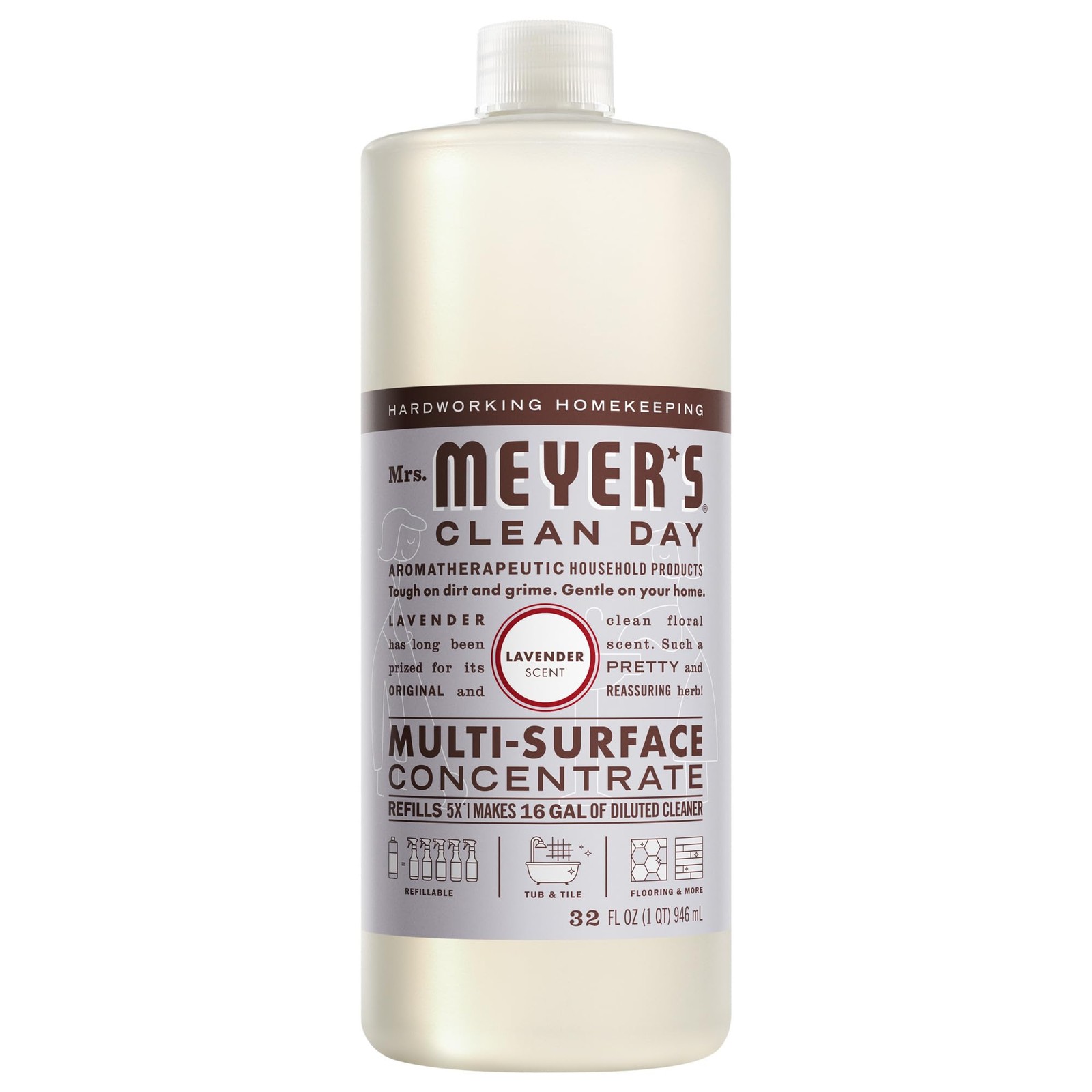 MRS. MEYER’S CLEAN DAY Multi-Surface Cleaner 32 Fl Oz (Pack of 1), No Color