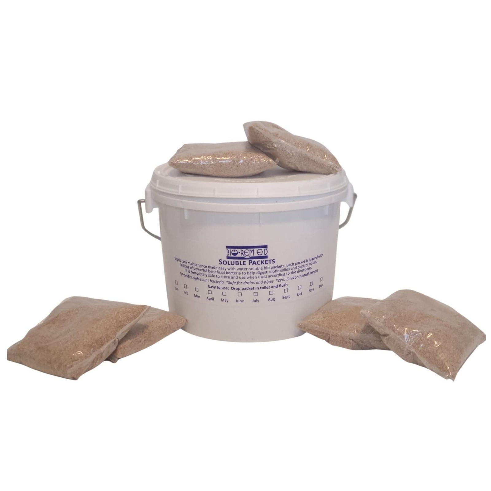 Industrial Strength Septic Tank Treatment, Flushable Live Bacteria Packets, D…