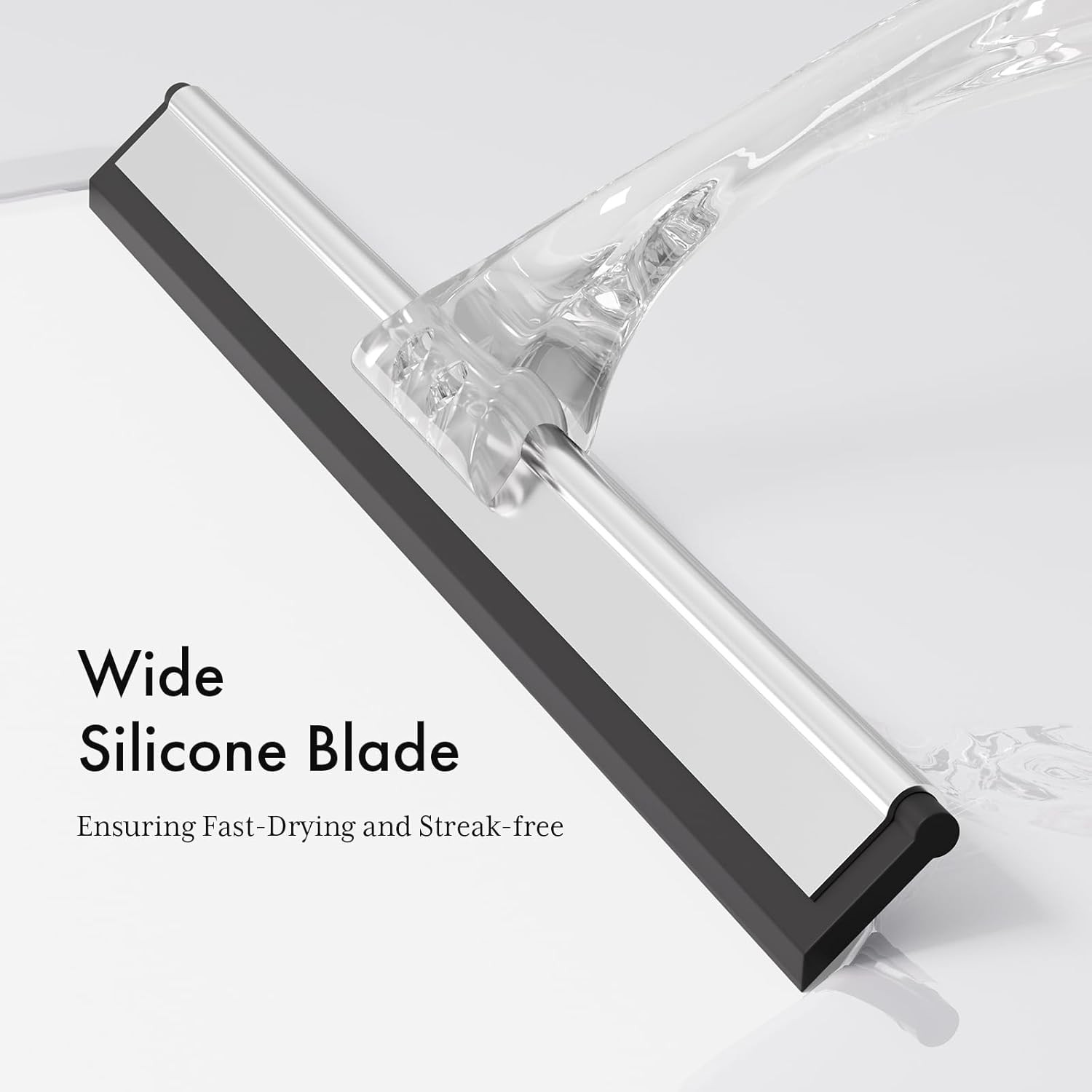 Shower Squeegee for Glass Doors,Clear Squeegee – 10 Inches, Clear
