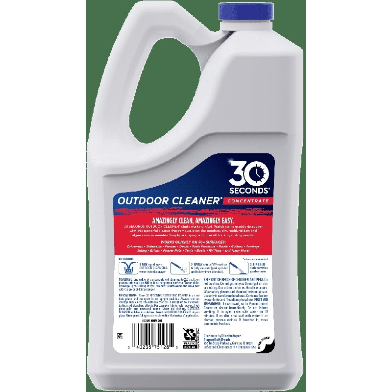 Outdoor Cleaner 2 Pack Concentrate Algae Mold Mildew Stain Remover 1 Gallon New