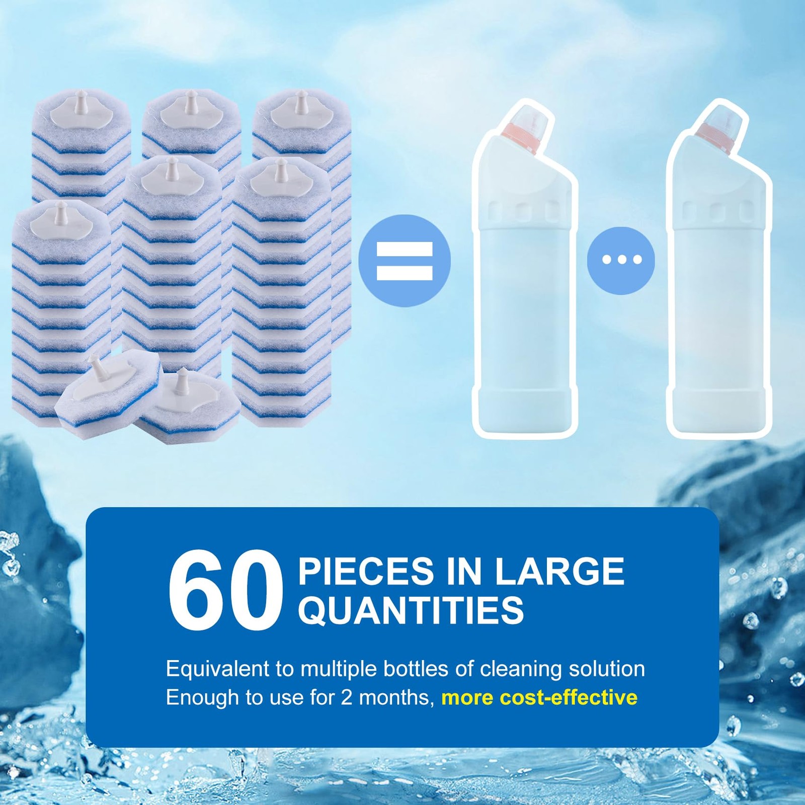 Upgraded 60pcs Wand Refills fits Clorox Wand, Thickened Cleaning Layer, Won’t…