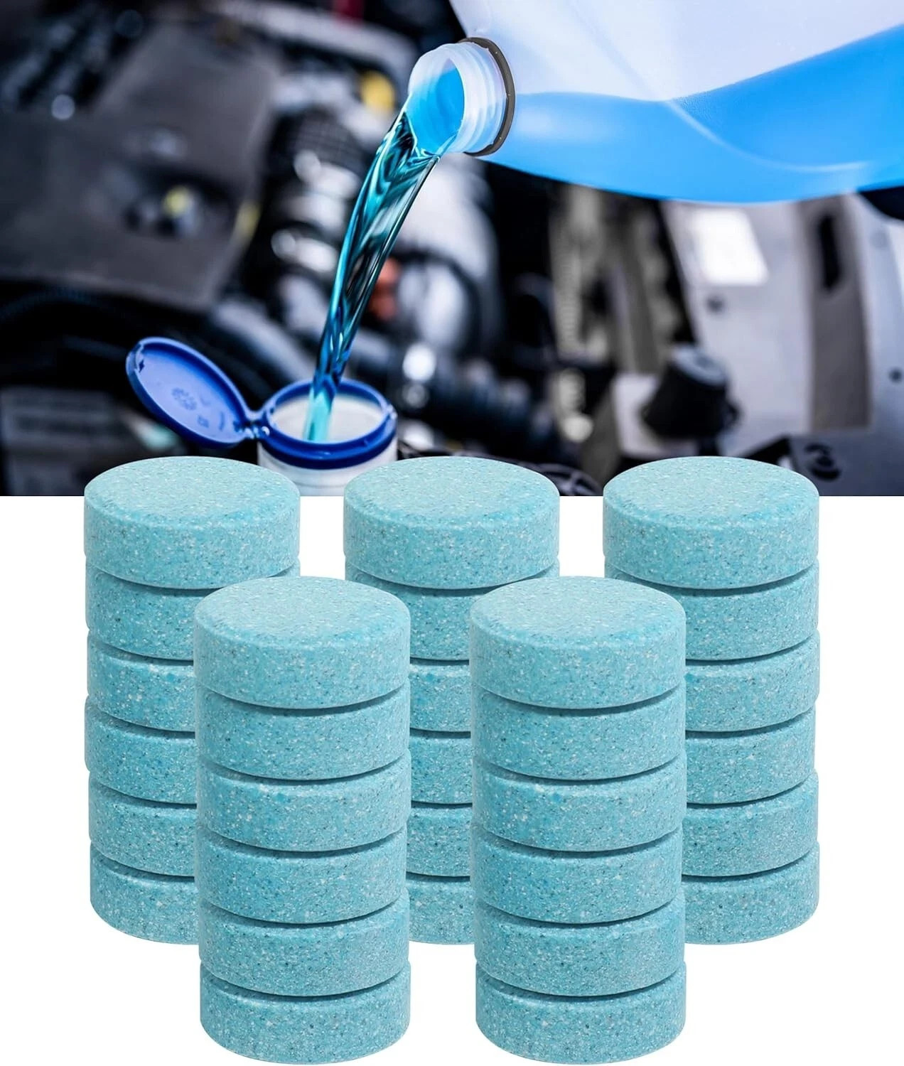 Car Windshield Washer Tablets 30/50/100 PCS Washer Fluid Tablets Glass Cleaner