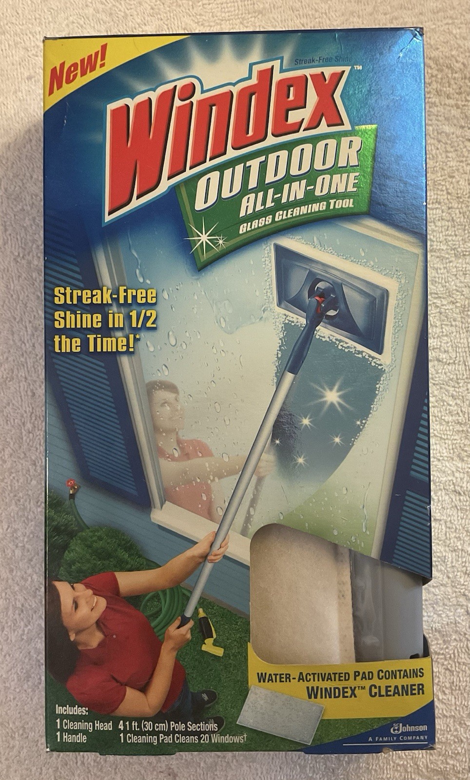 NEW Windex Outdoor All In One Glass and Window Cleaner Tool Starter Kit