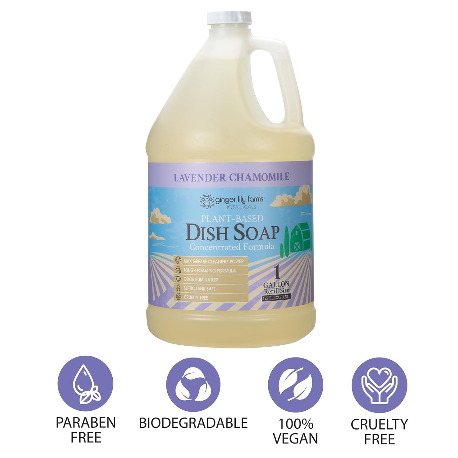 Concentrated Plant Based Liquid Dish Soap Non Toxic Vegan Eco Friendly