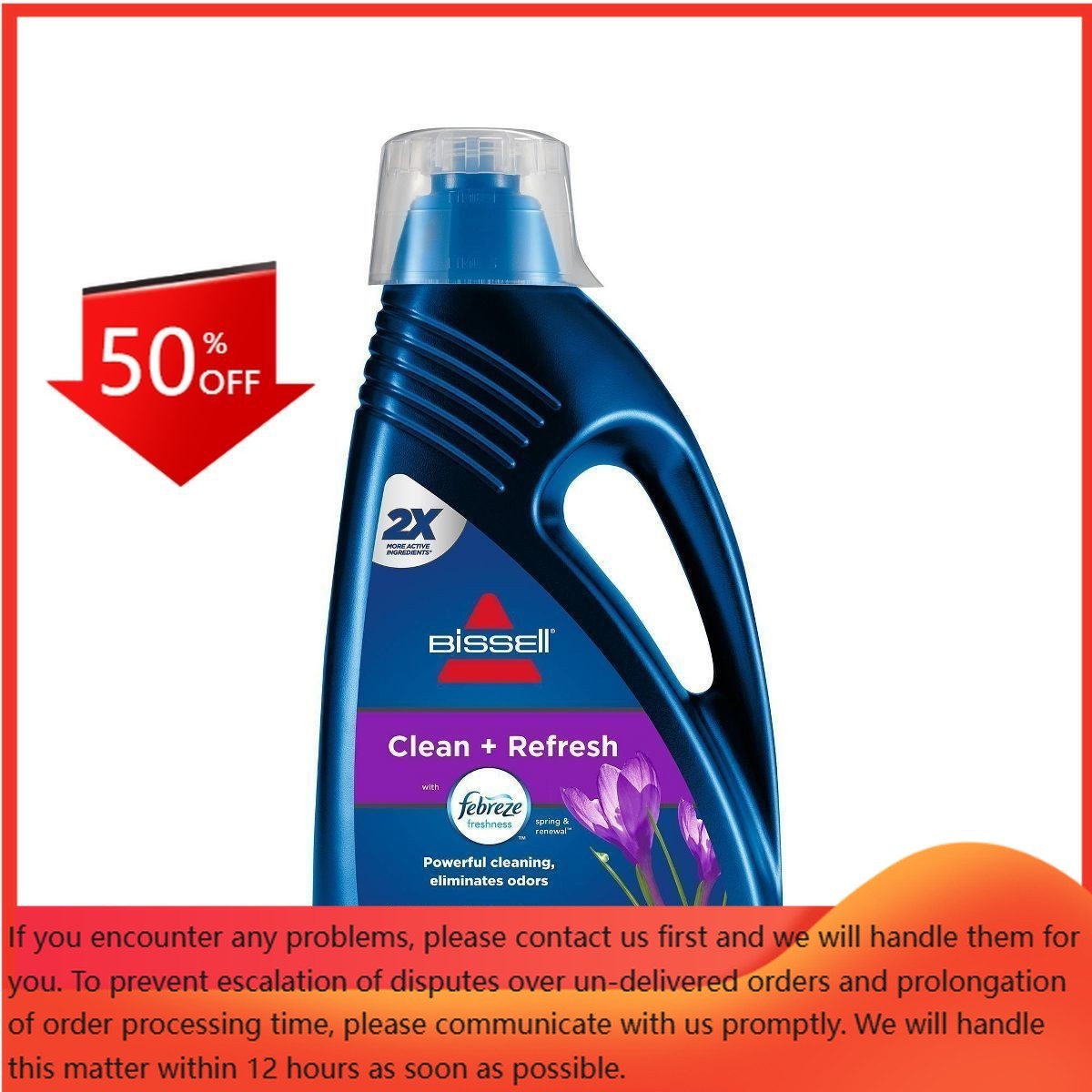 BISSELL 2X Deep Clean + Refresh 60 fl oz. Upright Carpet Cleaner Formula – 1052