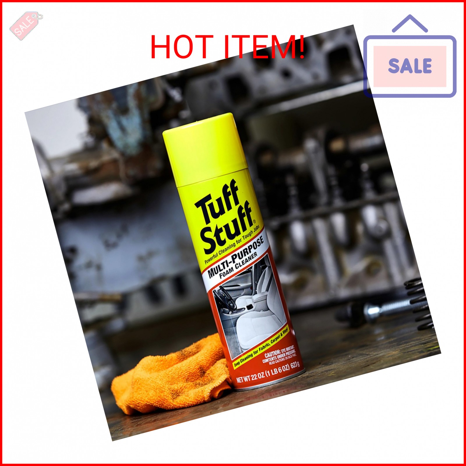 Tuff Stuff Multi-Purpose Foam Cleaner, Use on Car Interior, Furniture, Carpet, 2