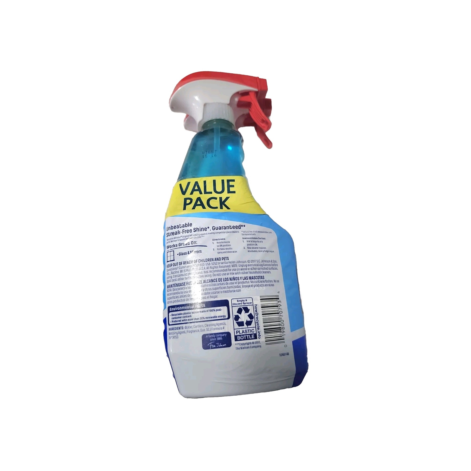 Windex Glass and Window Cleaner Spray Bottle, Original Blue, 23 fl oz Pack of 2