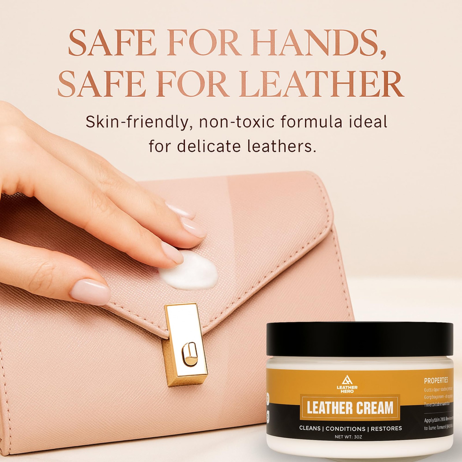 2-in-1 Purse Cleaner & Conditioner – Leather Cream for Handbags, Designer Bag…