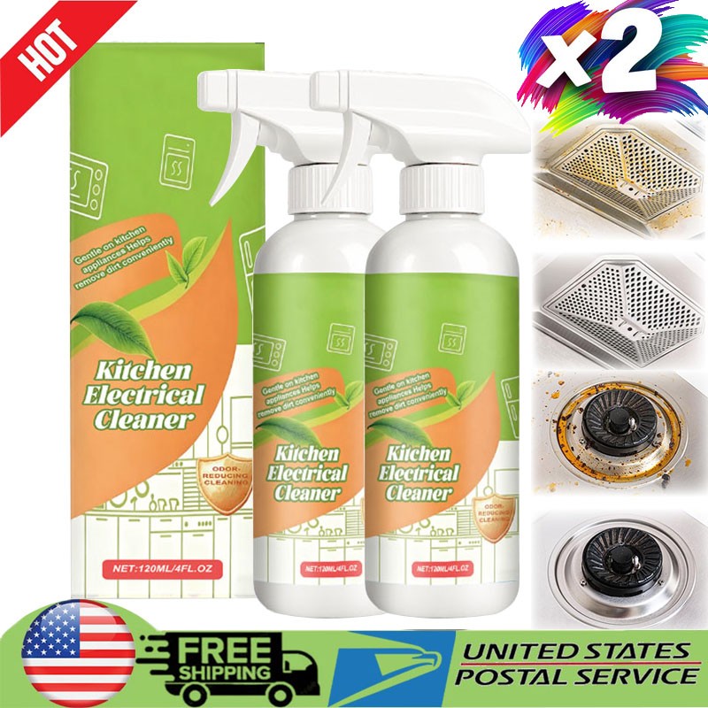 2 PCS Electrolyzed Ion Kitchen Cleaner Spray, Cleanse Kitchen Appliance Cleaner