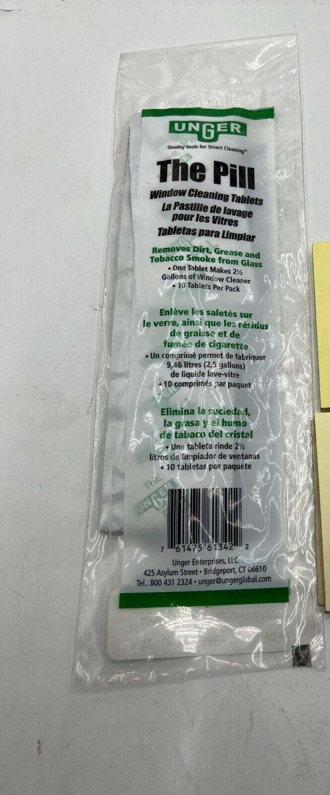 (QTY 20) Unger PL100 Pill Window Cleaning Tablet For Dirt Grease Smoke Glass