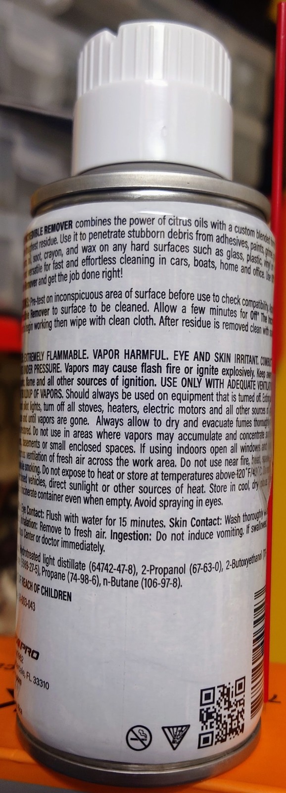 OFF The Incredible Remover, 5 Oz, MAX PRO