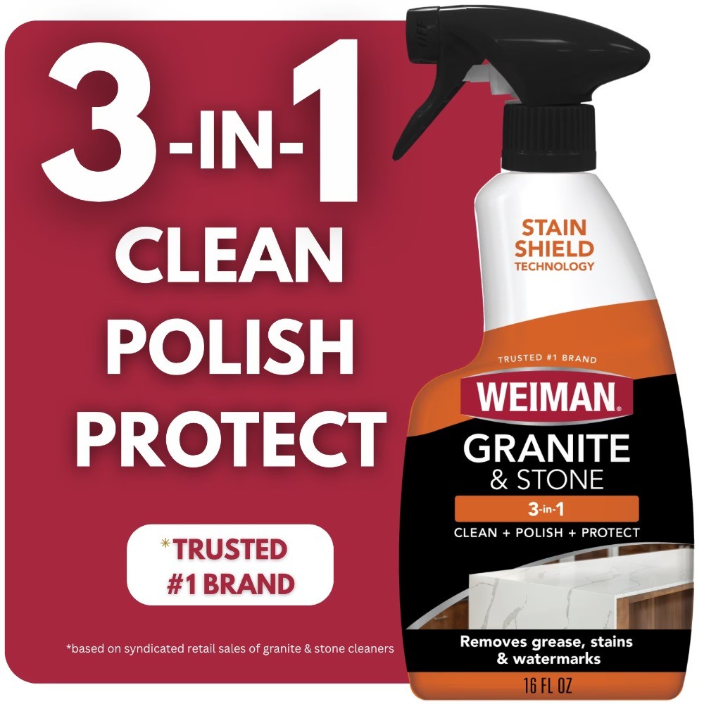 Weiman Granite & Stone 3-in-1 Cleaner, Polish & Protect for Granite, 16 fl oz