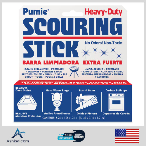 US Pumice PUMIE HDW-12 Heavy Duty Scouring Stick Tile Stone Cleaner