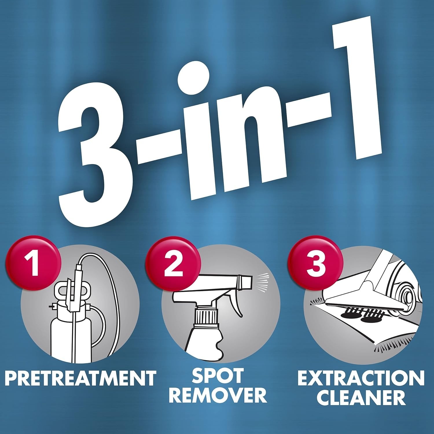 1 Gal. 3-in-1 Carpet Cleaner, Concentrated Carpet Cleaning Solution, EPA Safer C