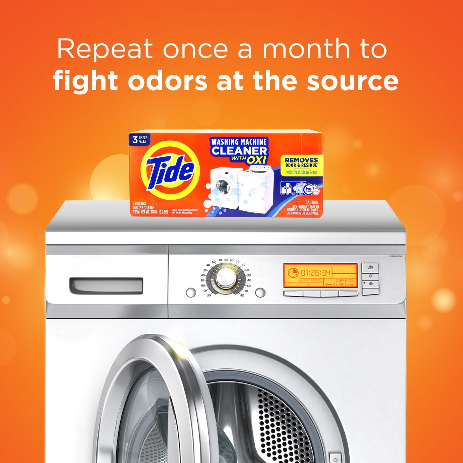 Tide Washing Machine Cleaner, 4 Pack