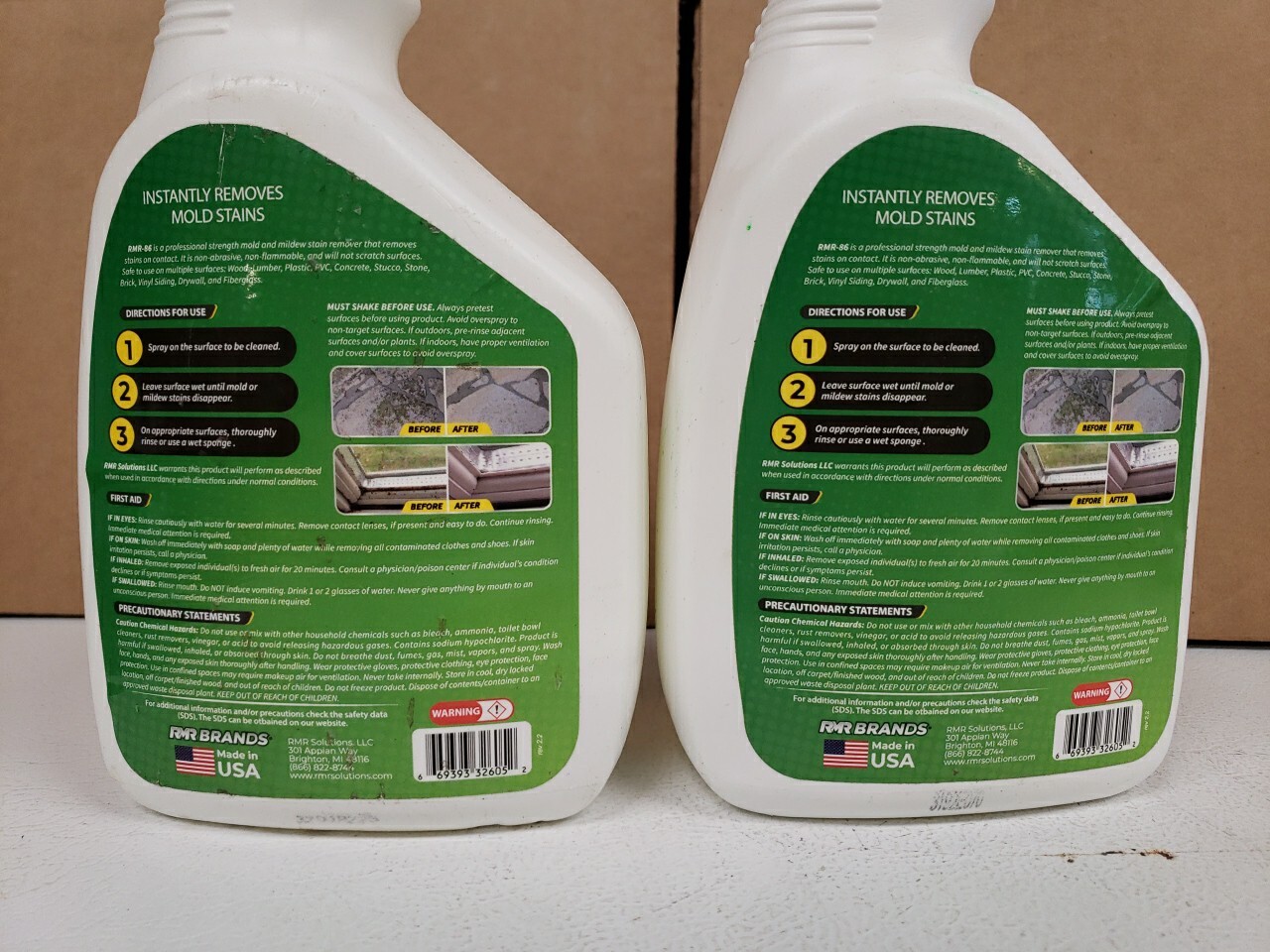 RMR-86 Instant Mold and Mildew Stain Remover Spray Refill 32fl Oz- LOT OF 2