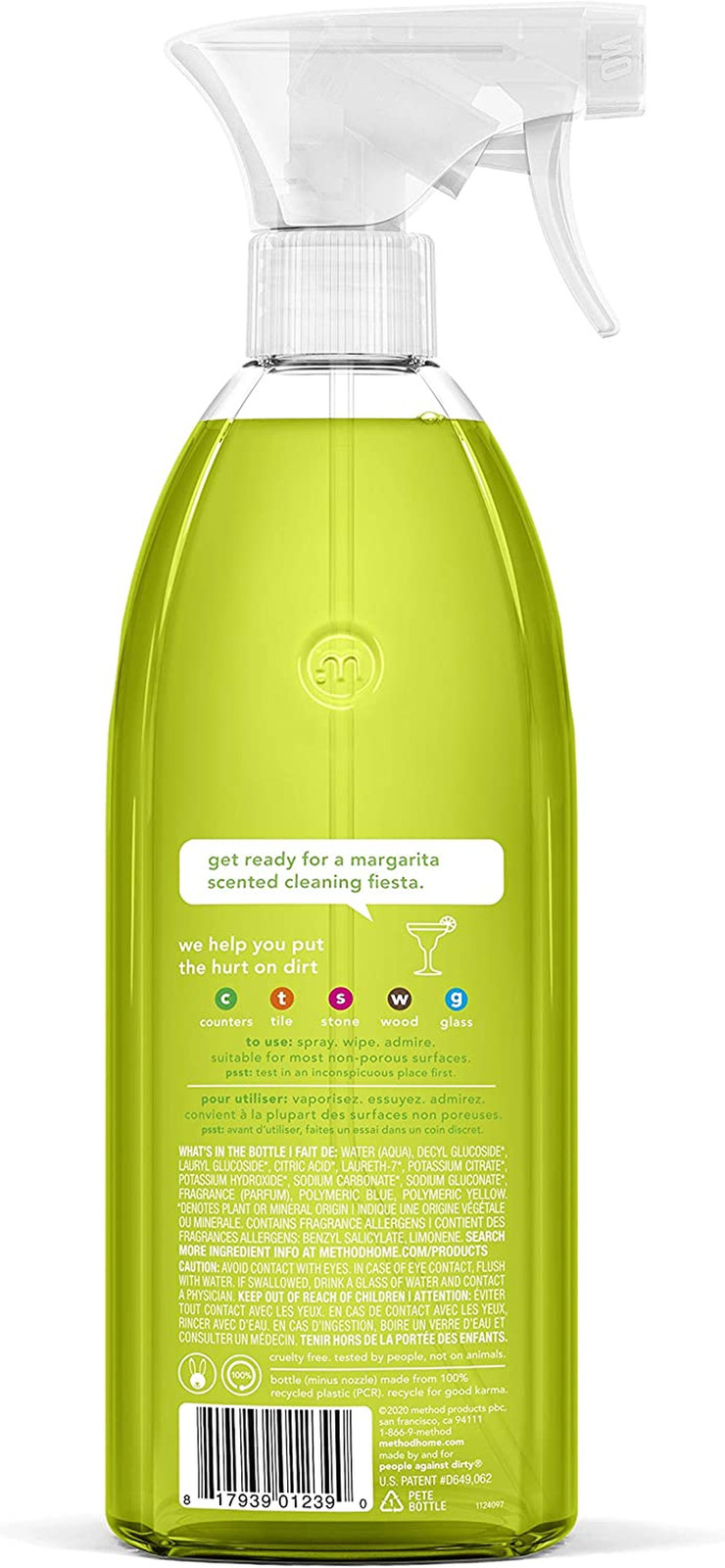 Method All-Purpose Cleaner Spray, Lime + Sea Salt, Plant-Based and Biodegradable