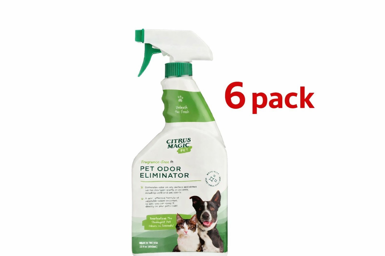 Citrus Magic Pet Odor Eliminator, 22 Fluid Ounces, Pack of 6