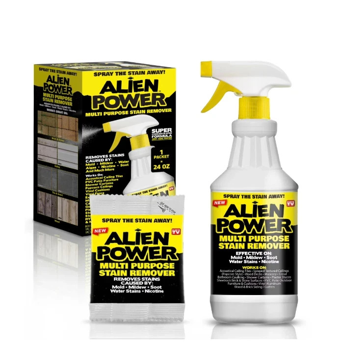 Alien Power Stain Remover Kit – Mold, Mildew & Algae Cleaner with Spray Bottle