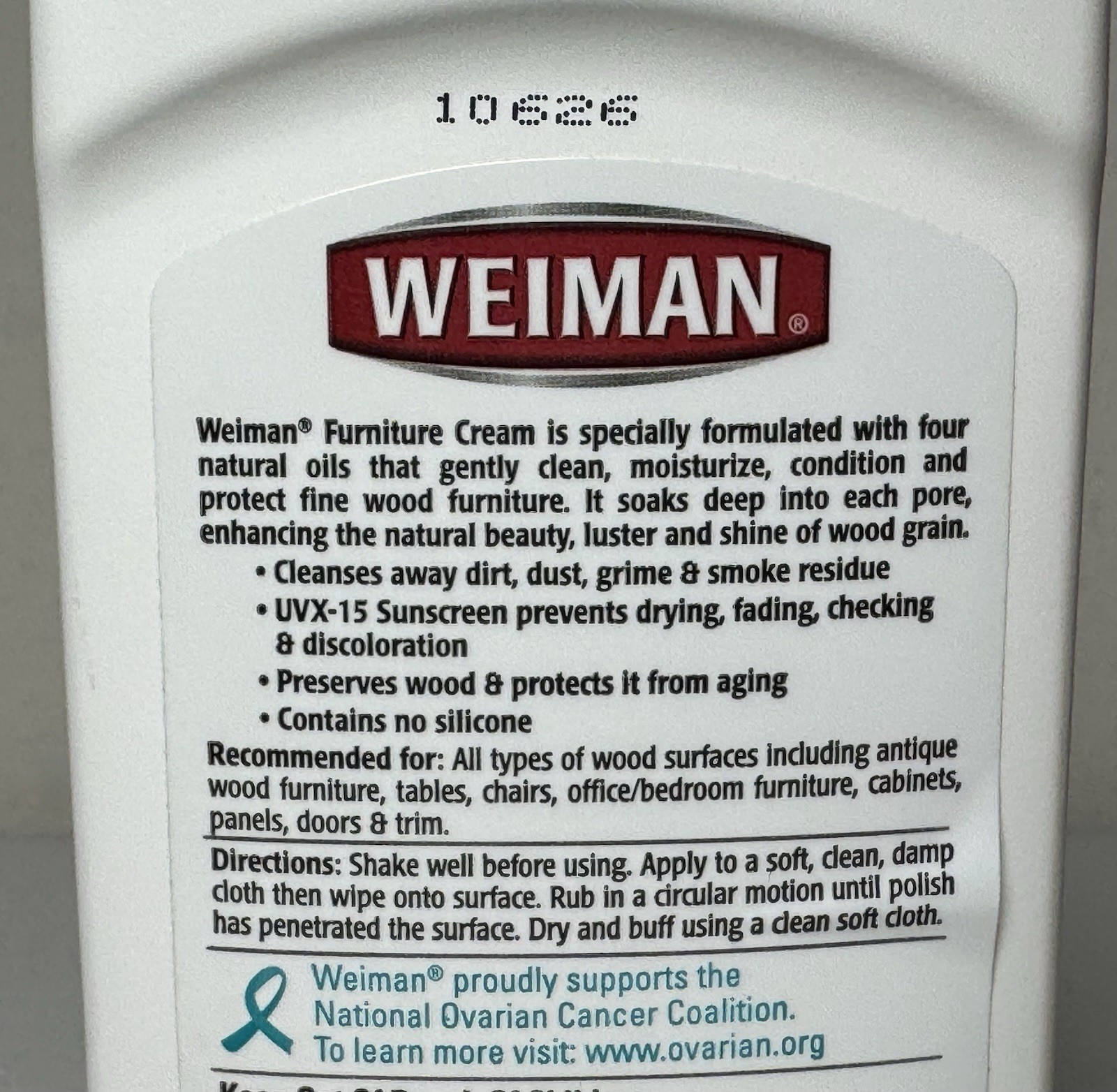 Weiman Furniture Cream with Lemon Oil, 8 fl oz – UVX 15 Sunscreen – Discontinued