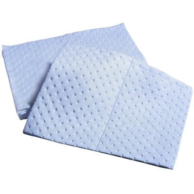 SPC Oil Sorbent, Absorbs 31 gal, 15 in x 19 in Brady SPC100 Polypropylene White