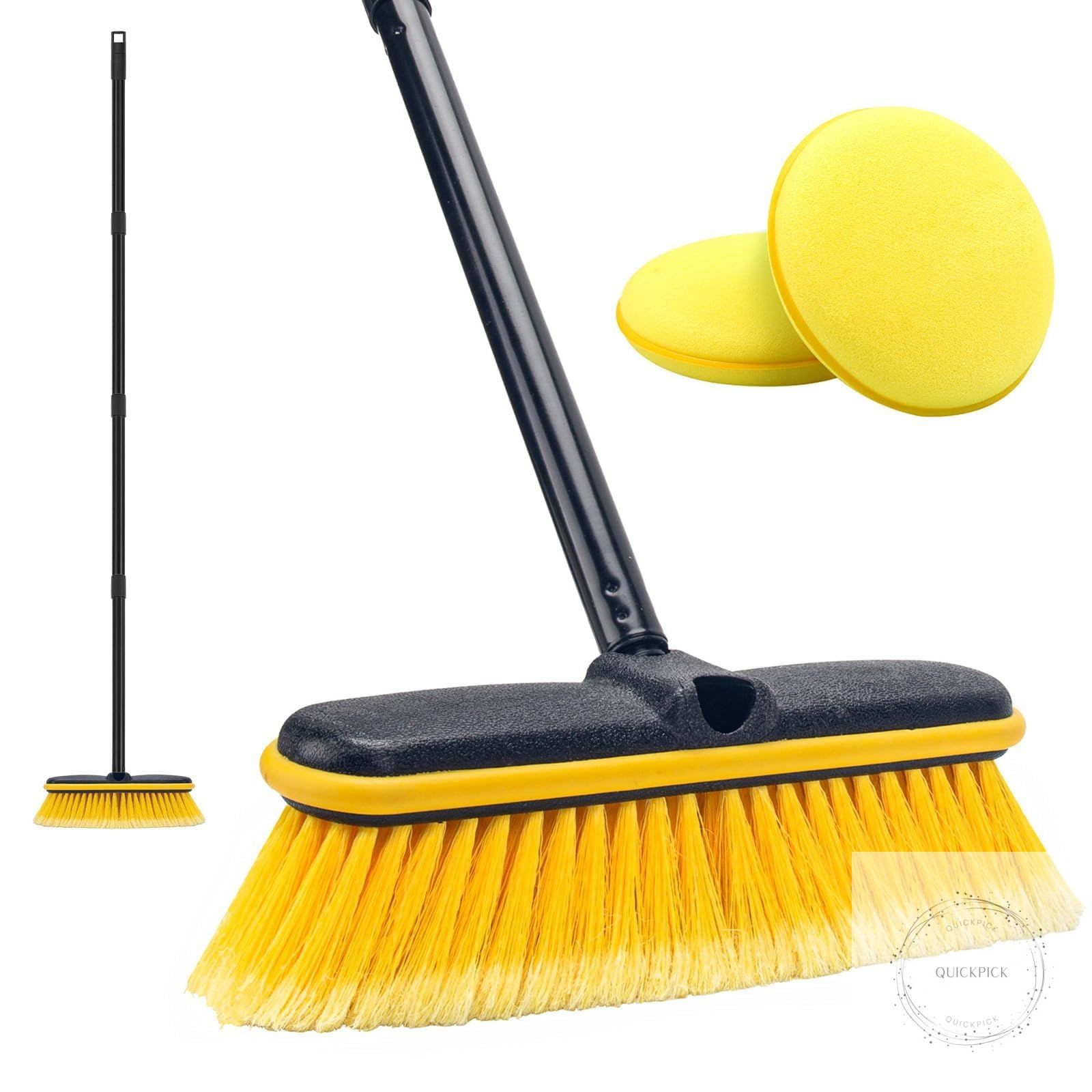 Car Wash Brush with Long Handle, 55” Vehicles Exterior Washing Supplies, Soft