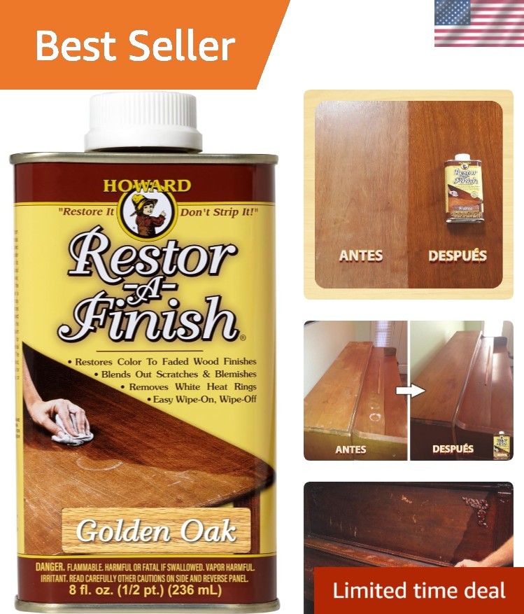 Golden Oak Restor-A-Finish 8 oz – Effortless Wood Restoration for Antiques