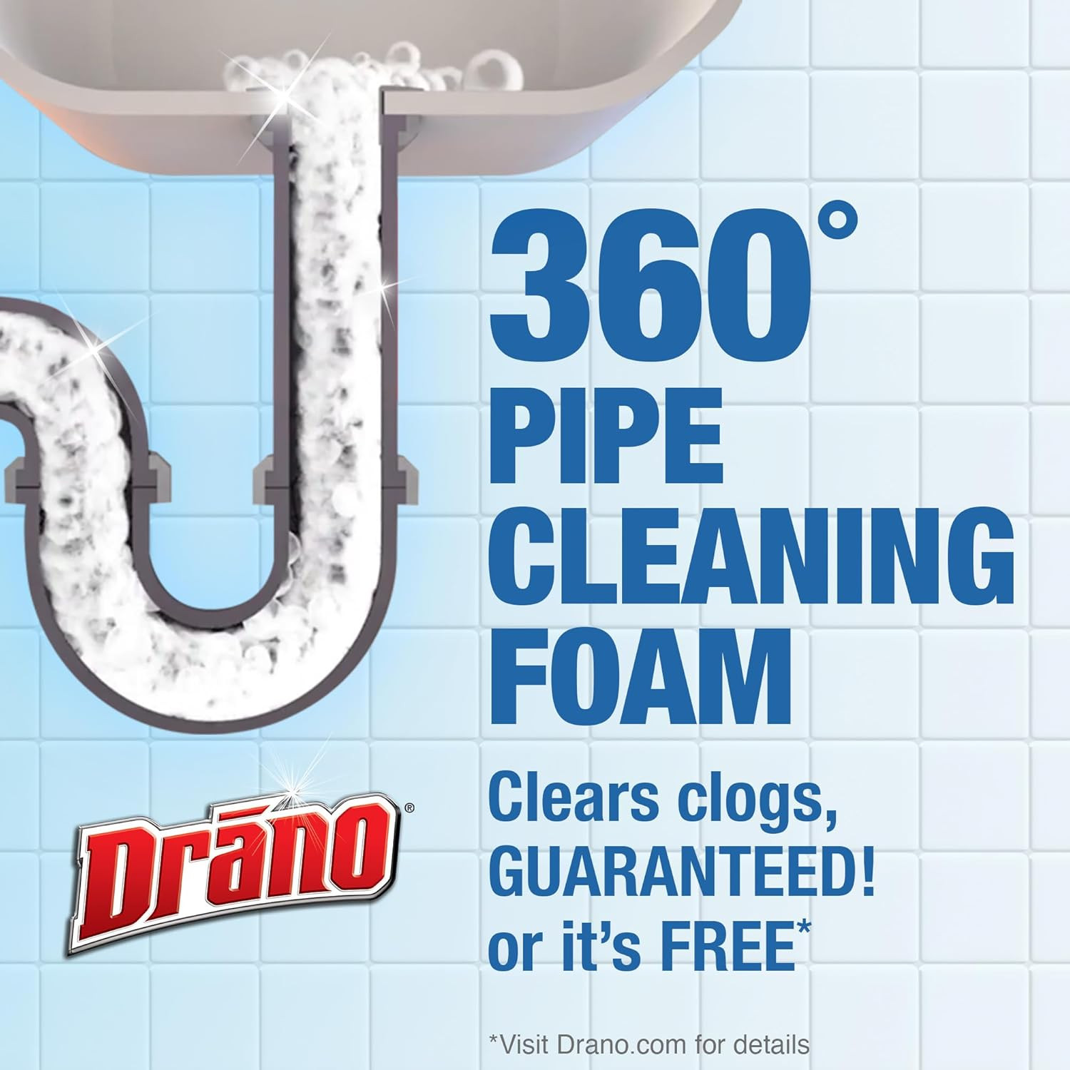 Drano Dual Force Foamer Clog Remover Cleaner Shower Sink Drains 17oz[1][2][3]