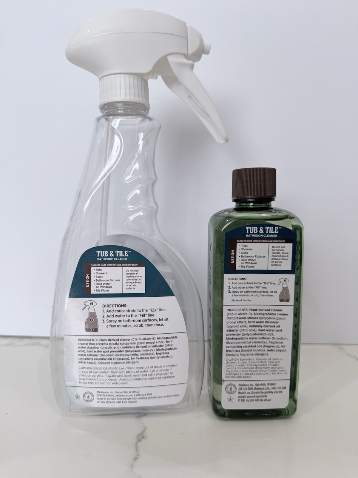 Melaleuca Ecosense TUB & TILE 12x Super Concentrated Bathroom Cleaner & Sprayer